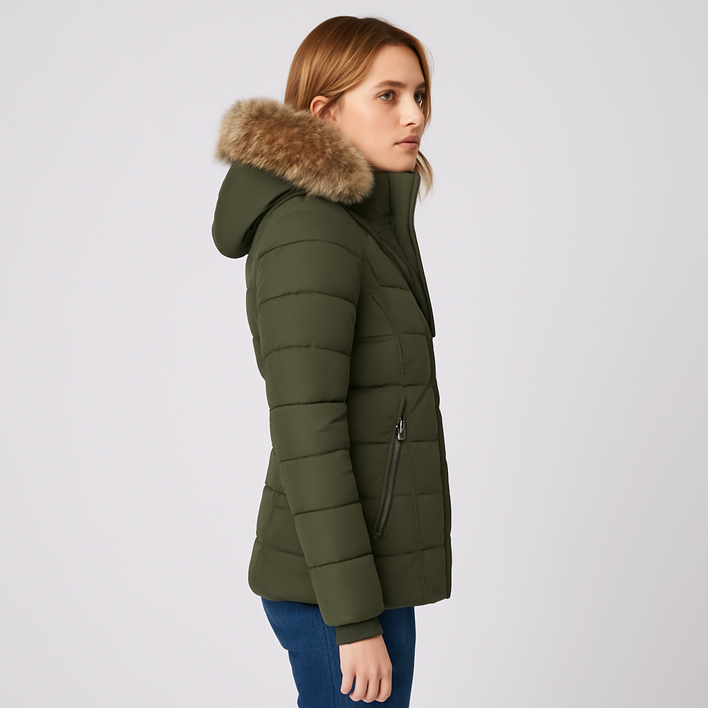 Nordelle Winter Coat for Quilted Insulated Hooded Outerwear for Women
