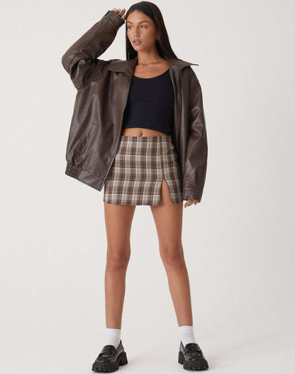 oversized leather jacket