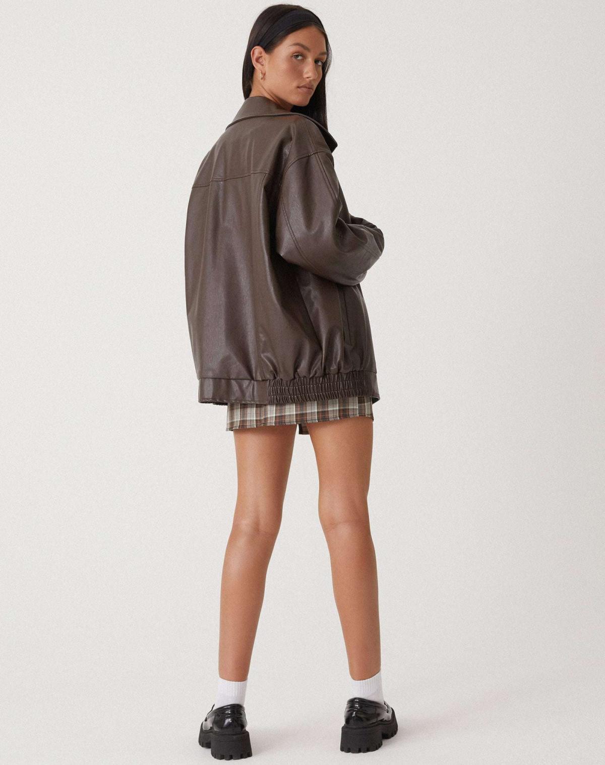 oversized leather jacket