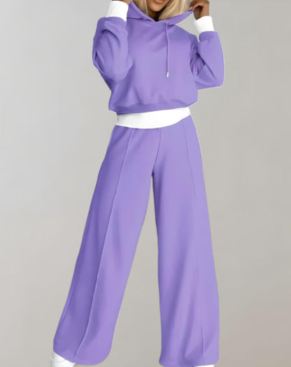 Set Ladies Casual Hoodie Tracksuit for Comfortable and Modern