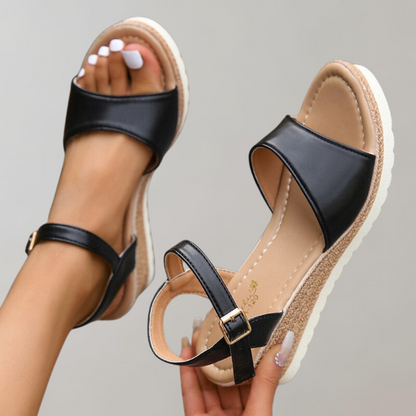 Sandals with Ladies' Orthopaedic Wedge Heel and Adjustable Straps