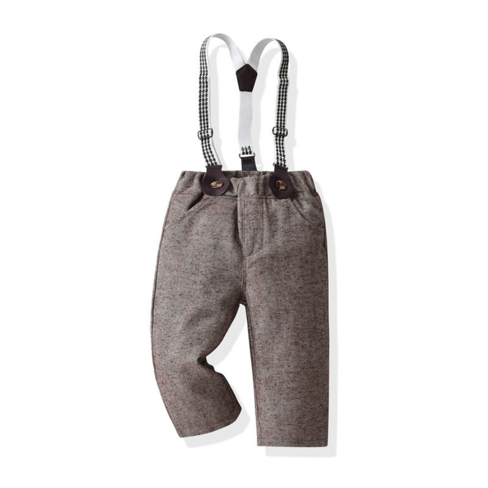 Set with Children's Outfit Design for Toddlers and Kids with Waistcoat and Bow Tie