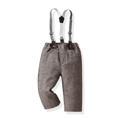 Set with Children's Outfit Design for Toddlers and Kids with Waistcoat and Bow Tie
