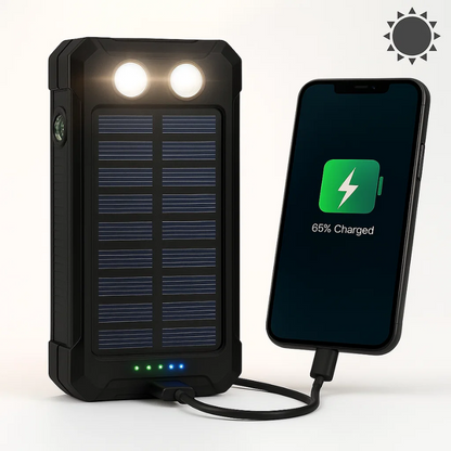 20000mah Solar Power Bank for Waterproof, Rugged & with Torch