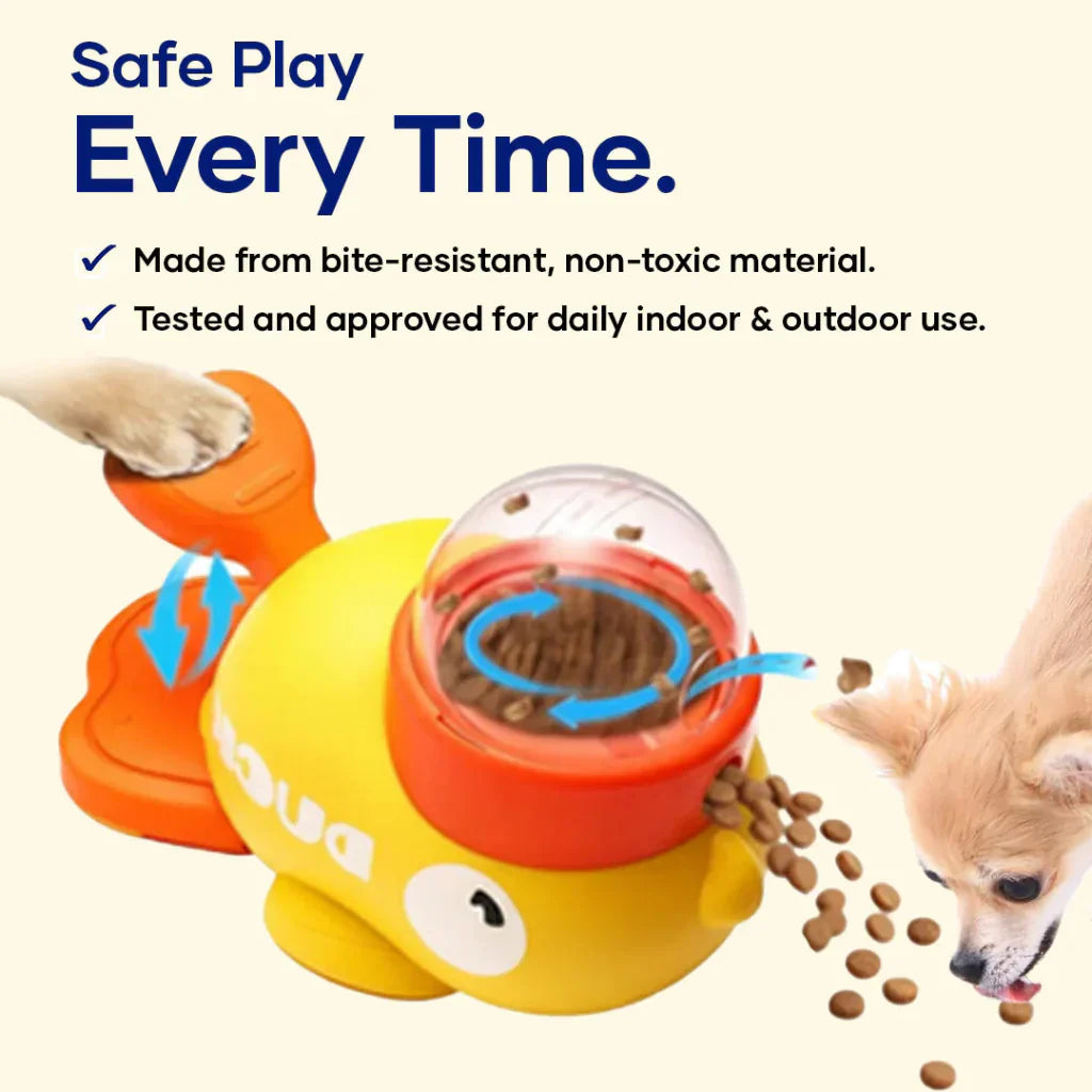 Dispenser with Interactive Dog Toy with Food Design for Mental Stimulation