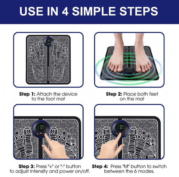 Mat Circulatoryboost Foot Massage for EMS Technology for Relaxation and Recovery