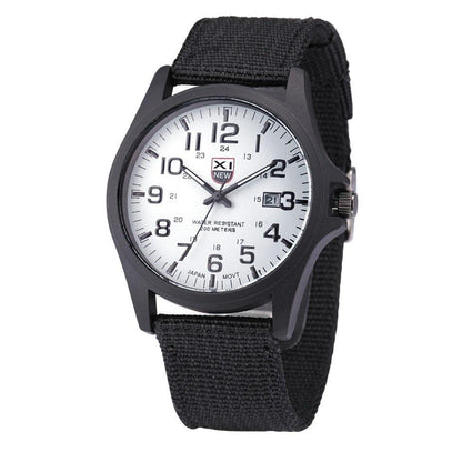 Watch with Robust Water-Resistant Men's Military Design and Date Function