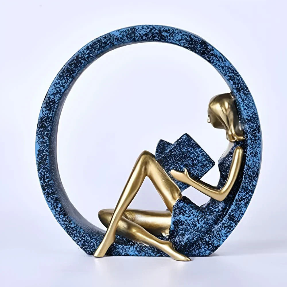 Abstract Women Sculptures in Circular Form for Modern Interior Decoration