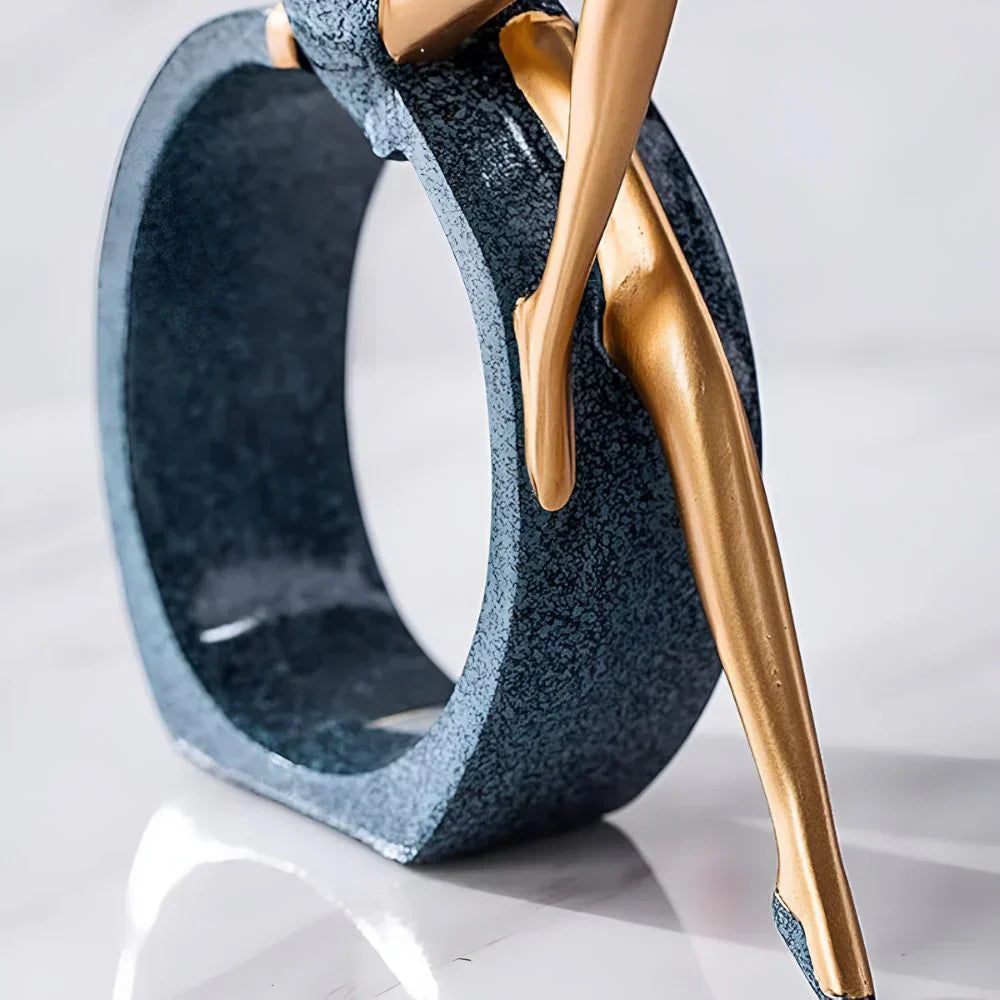 Abstract Women Sculptures in Circular Form for Modern Interior Decoration