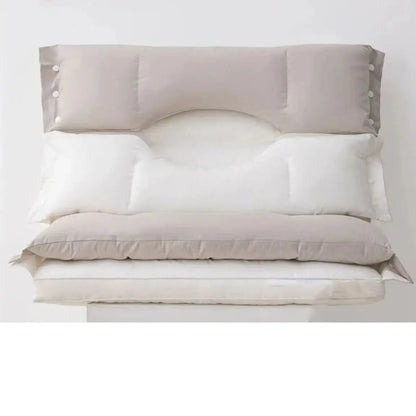 Pillow with Ergonomically Adjustable Neck Unisex with Double Layer for Travel