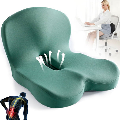 Cushion with Ergonomic Memory Foam Seat Design for Office and Car for Comfortable Sitting