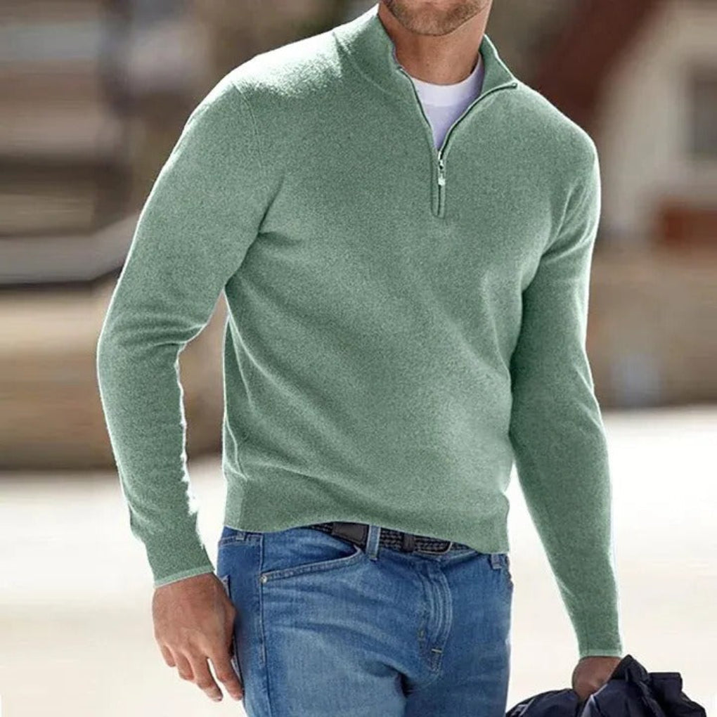 lightweight cashmere zipper