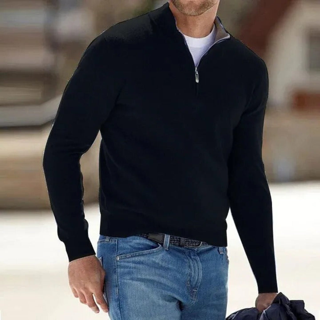 lightweight cashmere zipper