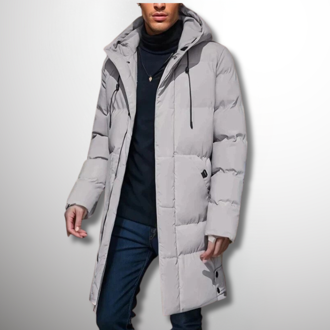 Men’s Insulated Parka Coat with Waterproof Design with Padded Panels