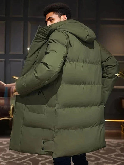Men’s Insulated Parka Coat with Waterproof Design with Padded Panels