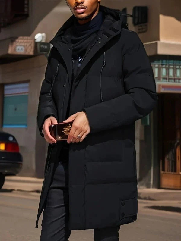 Men’s Insulated Parka Coat with Waterproof Design with Padded Panels