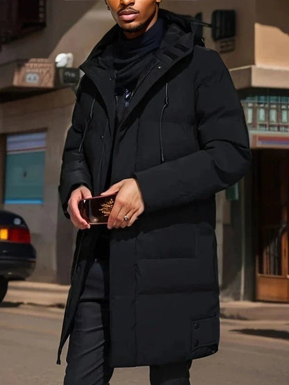 Men’s Insulated Parka Coat with Waterproof Design with Padded Panels