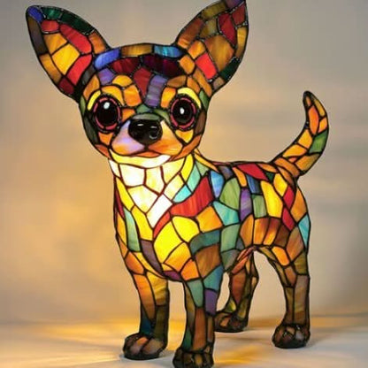 Decorative Dog Table Lamp with Mosaic Design for Atmospheric and Artistic