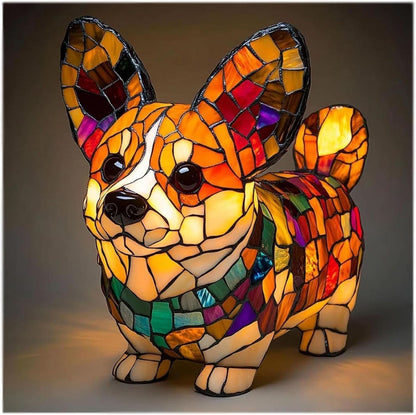 Decorative Dog Table Lamp with Mosaic Design for Atmospheric and Artistic
