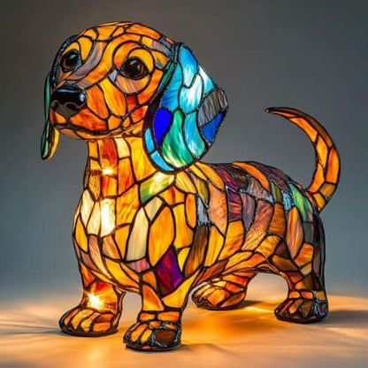 Decorative Dog Table Lamp with Mosaic Design for Atmospheric and Artistic