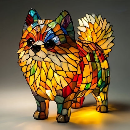 Decorative Dog Table Lamp with Mosaic Design for Atmospheric and Artistic
