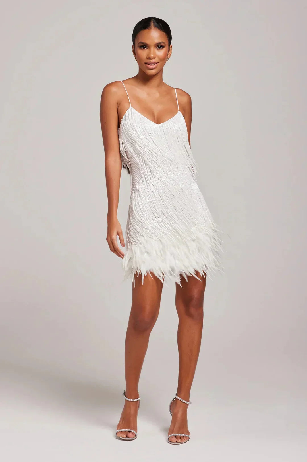 feather fringe dress