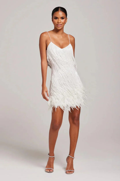 feather fringe dress