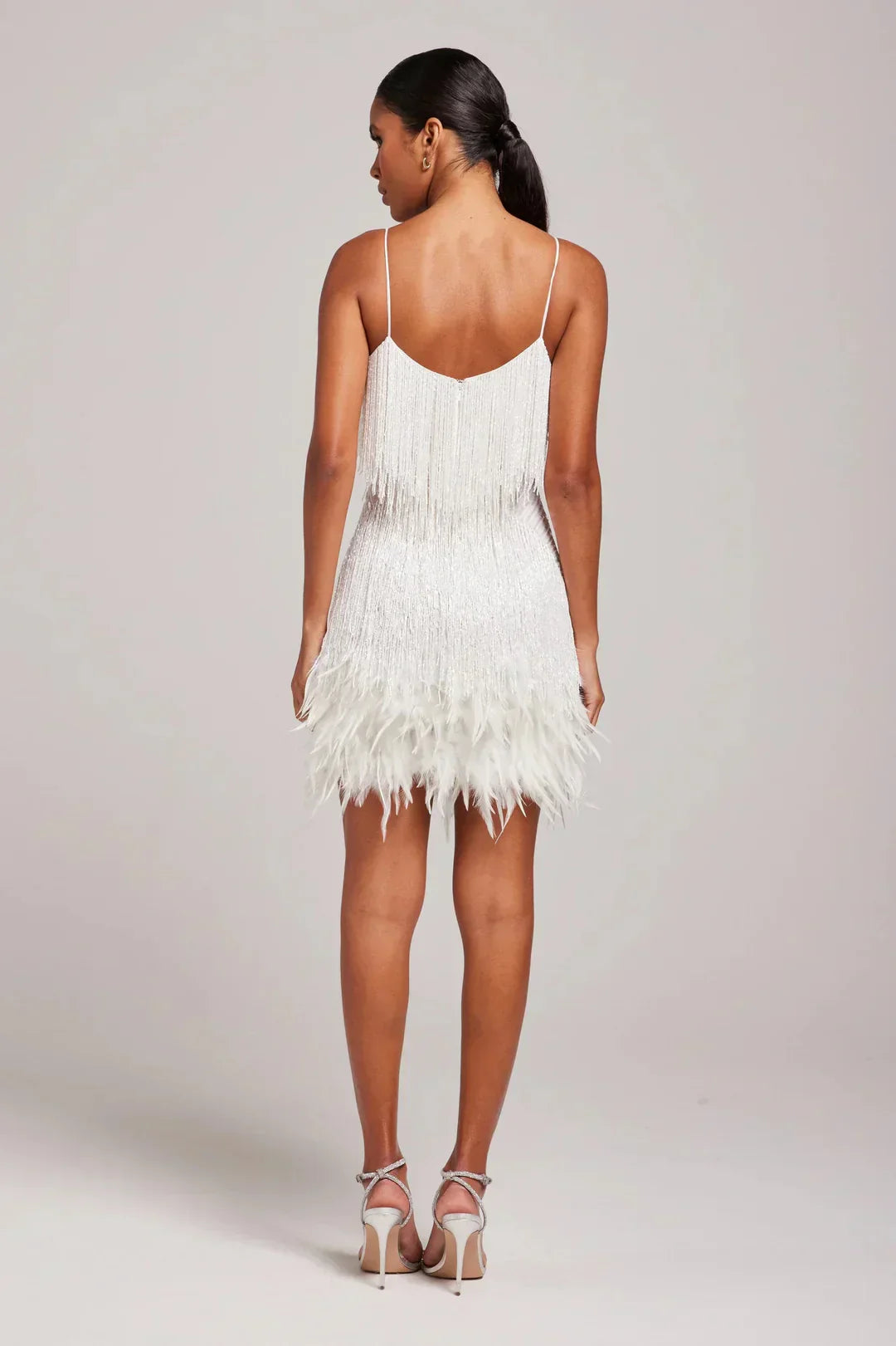 feather fringe dress
