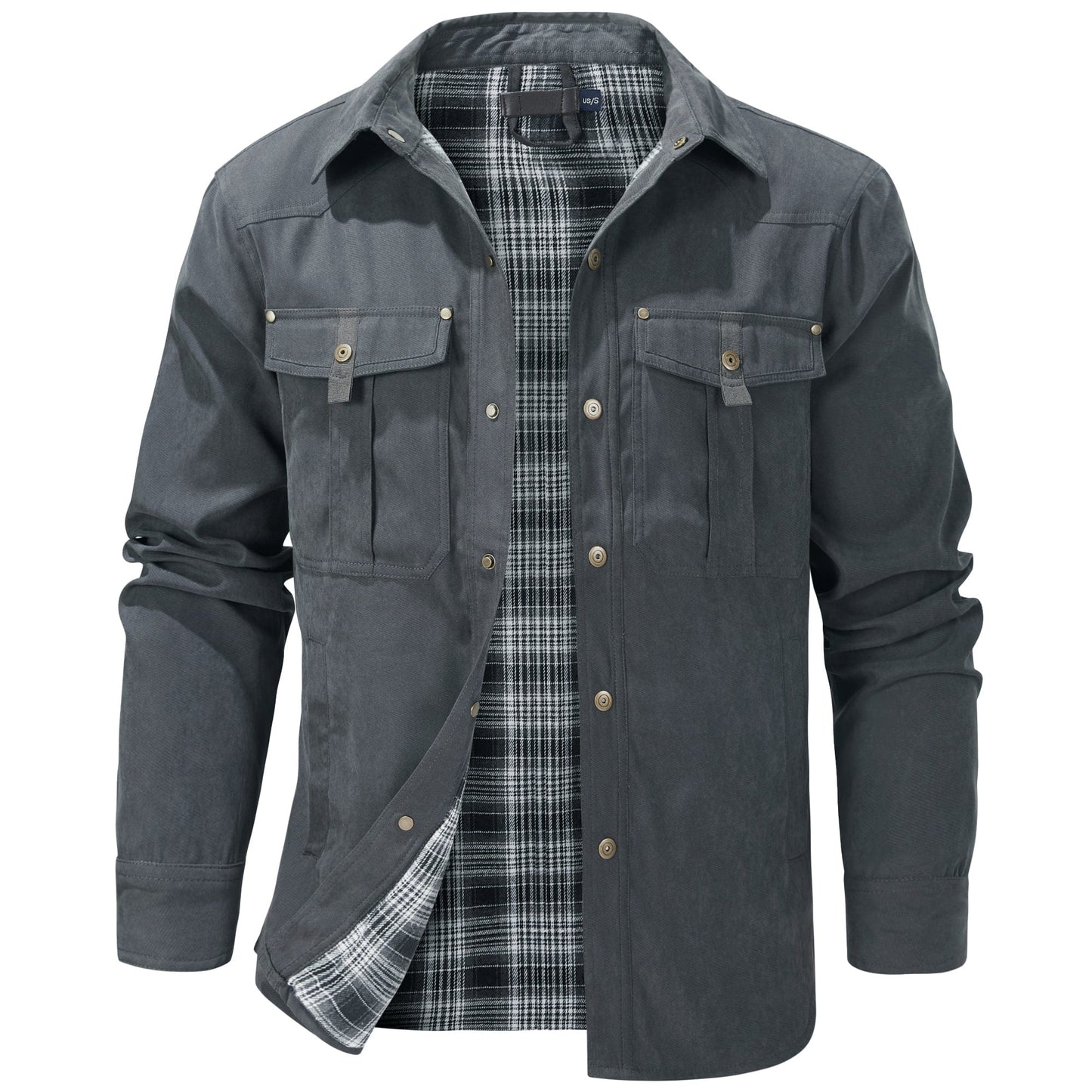 Versatile Men's Jacket with Insulated Flannel Lining for Functional and Reliable
