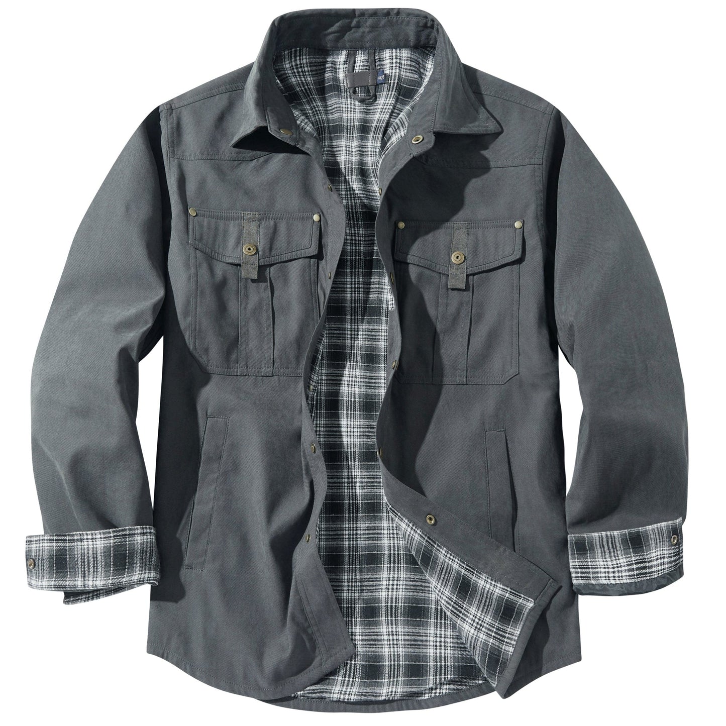 Versatile Men's Jacket with Insulated Flannel Lining for Functional and Reliable