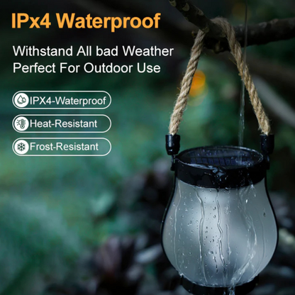 Solar Lantern with Realistic Flame Effect for Garden and Outdoor Lighting