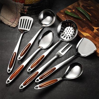 Utensil with RVS Kitchen Set with Ergonomic Handles for Modern Cooking