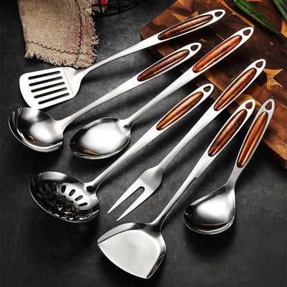 Utensil with RVS Kitchen Set with Ergonomic Handles for Modern Cooking