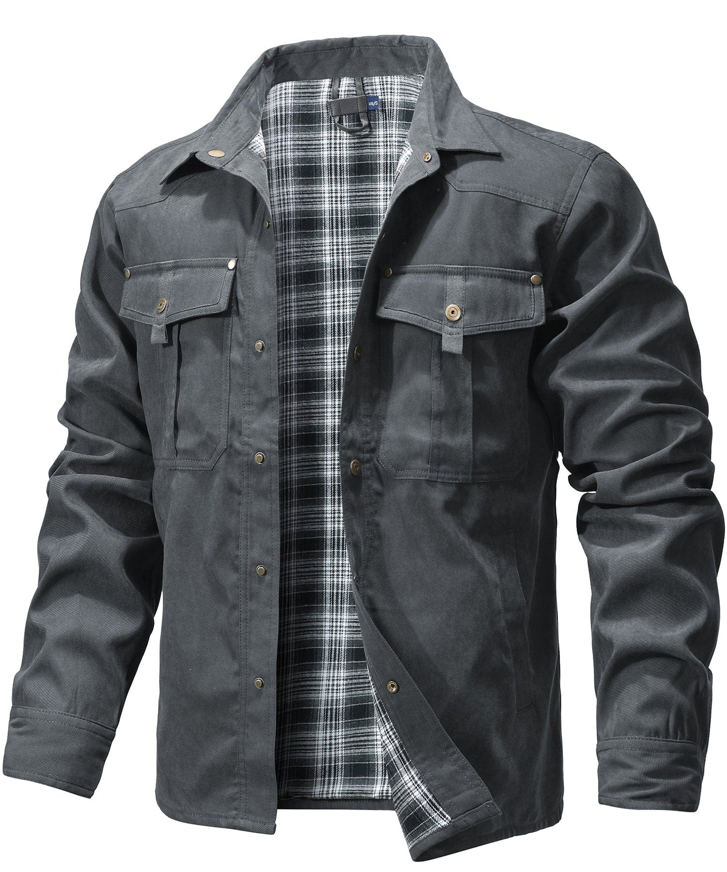 Versatile Men's Jacket with Insulated Flannel Lining for Functional and Reliable