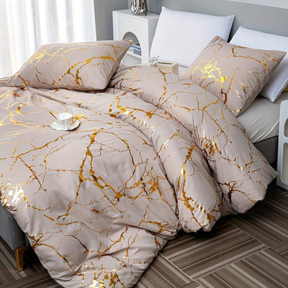Cover with Duvet Marble Pattern for Comfortable and Stylish Sleep