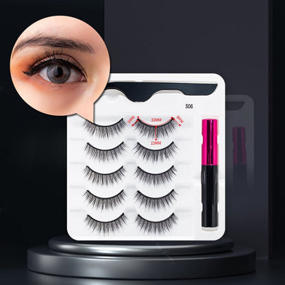 Magnetic False Eyelashes with Eyeliner with Trending Lash Set for a Quick Glam Look