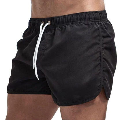 Men's Swimming Shorts with Drawstring and Quick-Drying Fabric