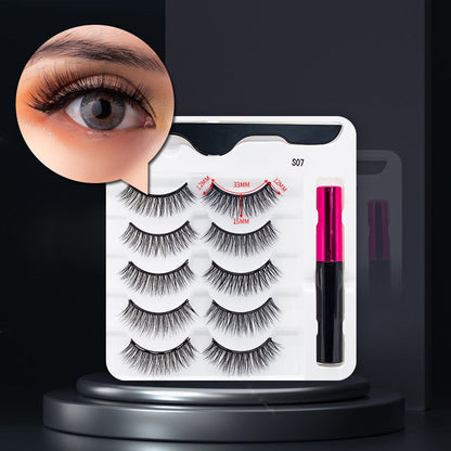 Magnetic False Eyelashes with Eyeliner with Trending Lash Set for a Quick Glam Look
