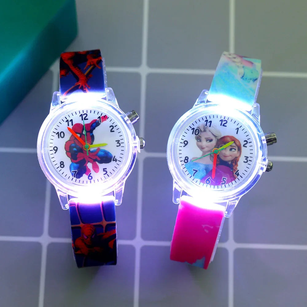 Watch Glow-in-the-Dark Children's for Available in Spider-Man and Frozen Designs