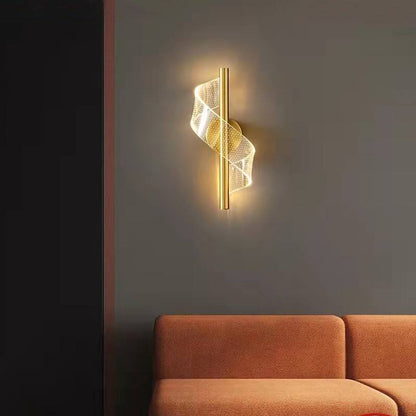 Wall Lamp with Modern LED Wavy Design and Adjustable Light Colours