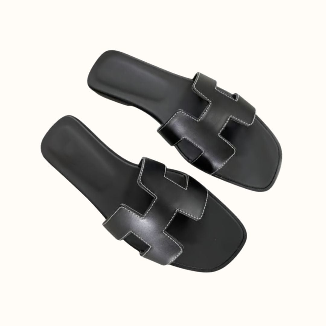 Sandals with Ladies' H-Profile in Vegan Leather for Comfortable and Elegant