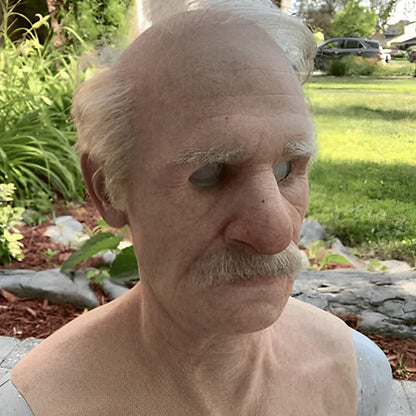 Realistic Latex Old Man Mask for Expressive Halloween Costume Headpiece