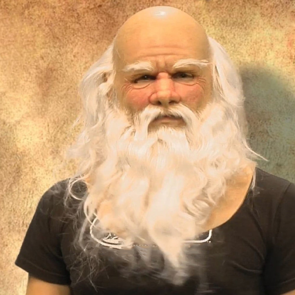 Realistic Latex Old Man Mask for Expressive Halloween Costume Headpiece