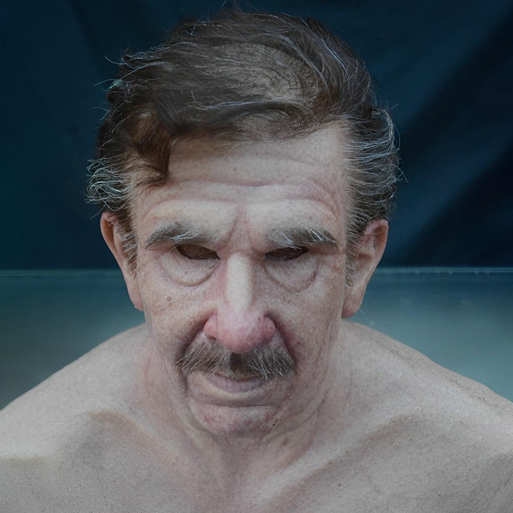 Realistic Latex Old Man Mask for Expressive Halloween Costume Headpiece