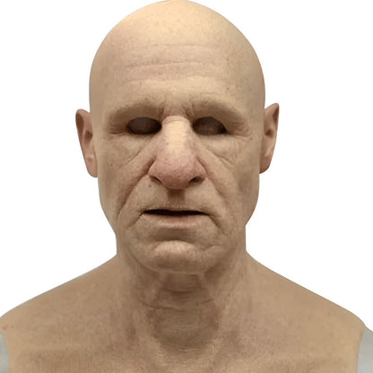 Realistic Latex Old Man Mask for Expressive Halloween Costume Headpiece