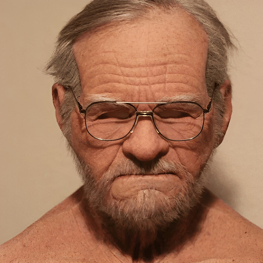 Realistic Latex Old Man Mask for Expressive Halloween Costume Headpiece