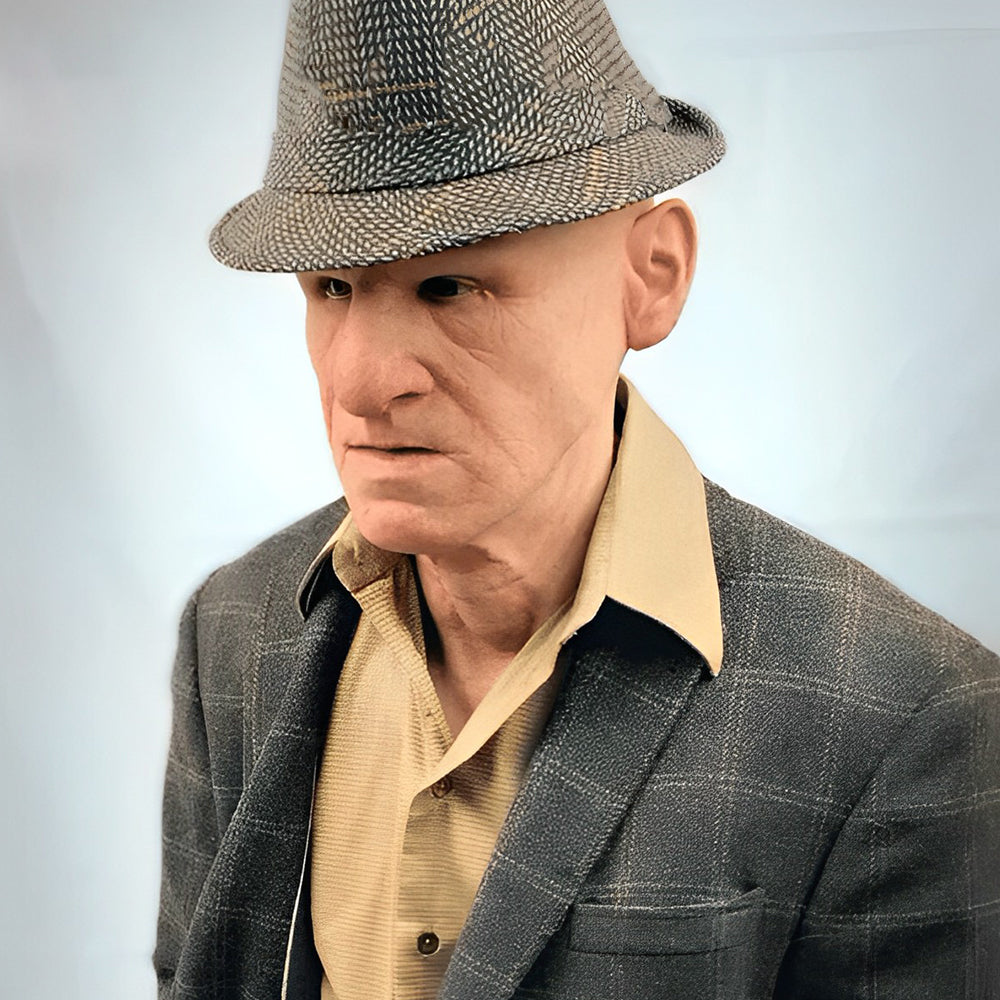 Realistic Latex Old Man Mask for Expressive Halloween Costume Headpiece