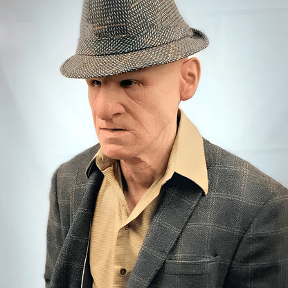 Realistic Latex Old Man Mask for Expressive Halloween Costume Headpiece