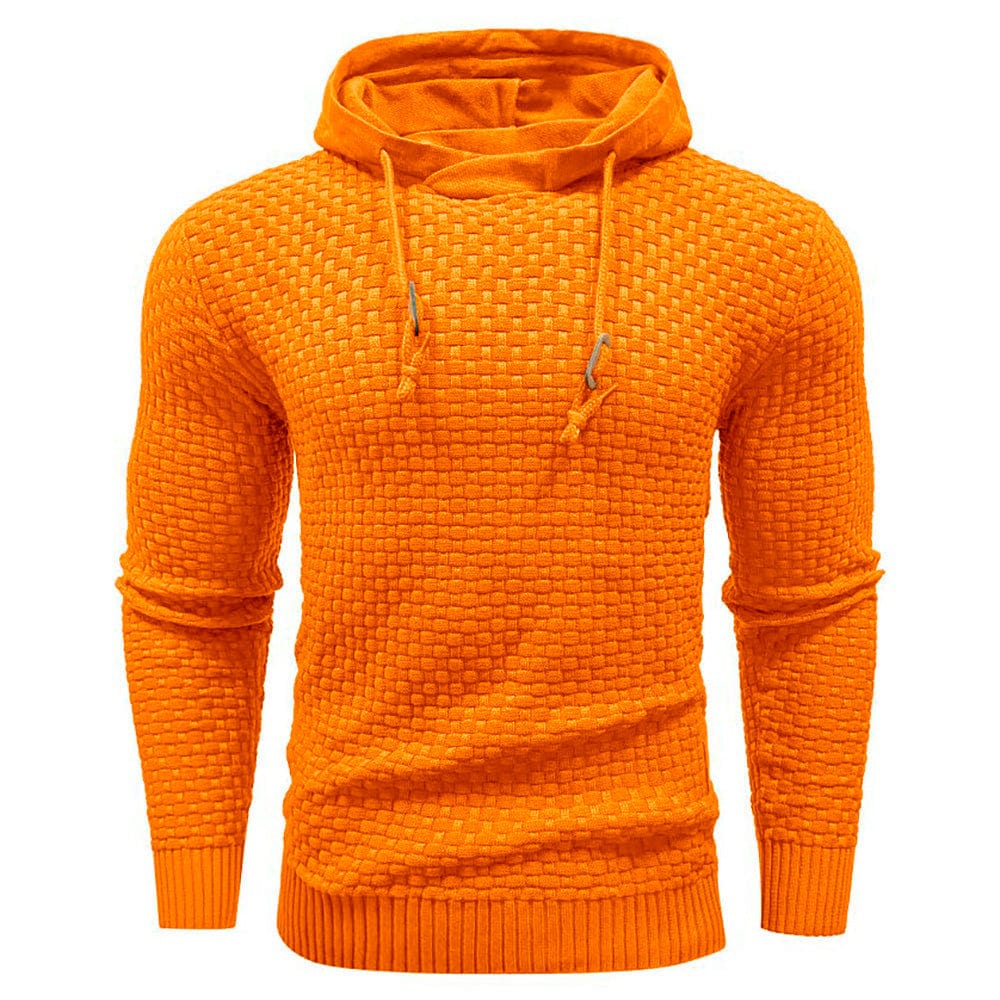 Robust Men's Hoodie with Waffle Texture for Warm, Durable and Comfortable