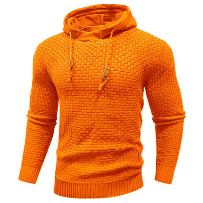Robust Men's Hoodie with Waffle Texture for Warm, Durable and Comfortable